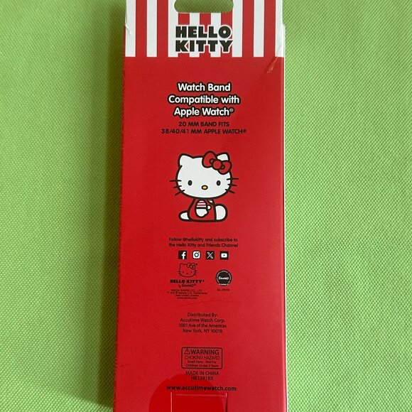 HELLO KITTY WATCH BAND FOR APPLE WATCH:NIB FITS 38/40/41mm APPLE WATCH RED+ - Picture 4 of 11